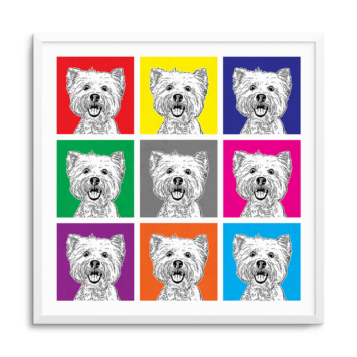 Personalized Pet Pop Art Prints Square Print PoochPrints