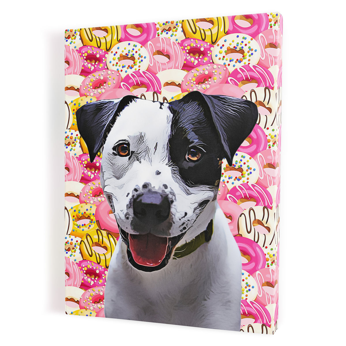 Personalized Pet Portrait Canvas Donuts PoochPrints
