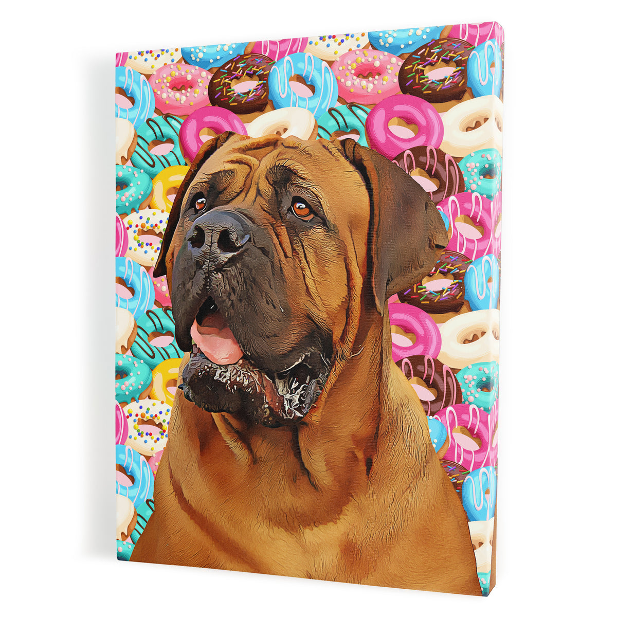Personalized Pet Portrait Canvas Donuts PoochPrints