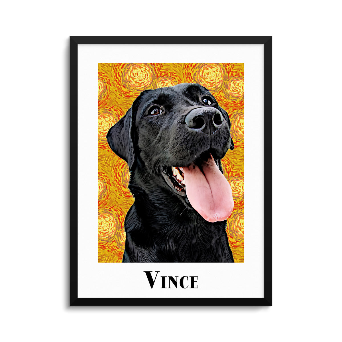 Personalized Pet Portrait Van Gogh Style PoochPrints