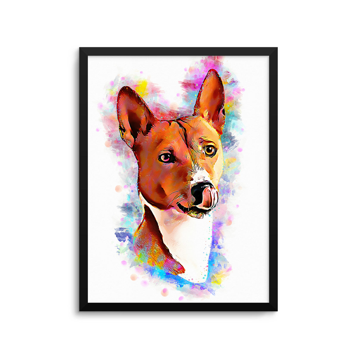 Personalized Pet Portrait Prints Neon Color Style PoochPrints