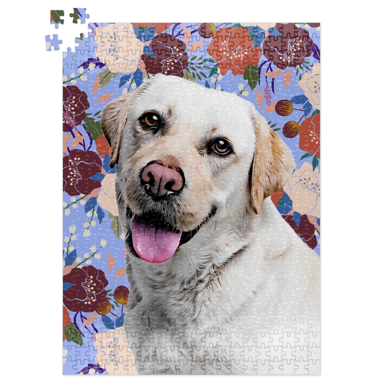 Chihuahua Blooms: A Floral Dog Painting Jigsaw Puzzle (500-Piece
